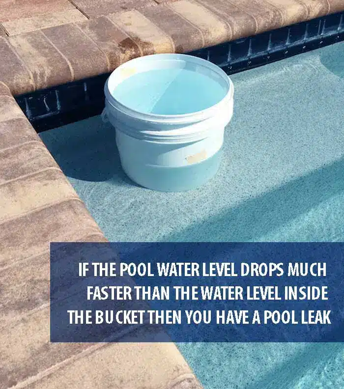 Pool water level drops you have a pool leak